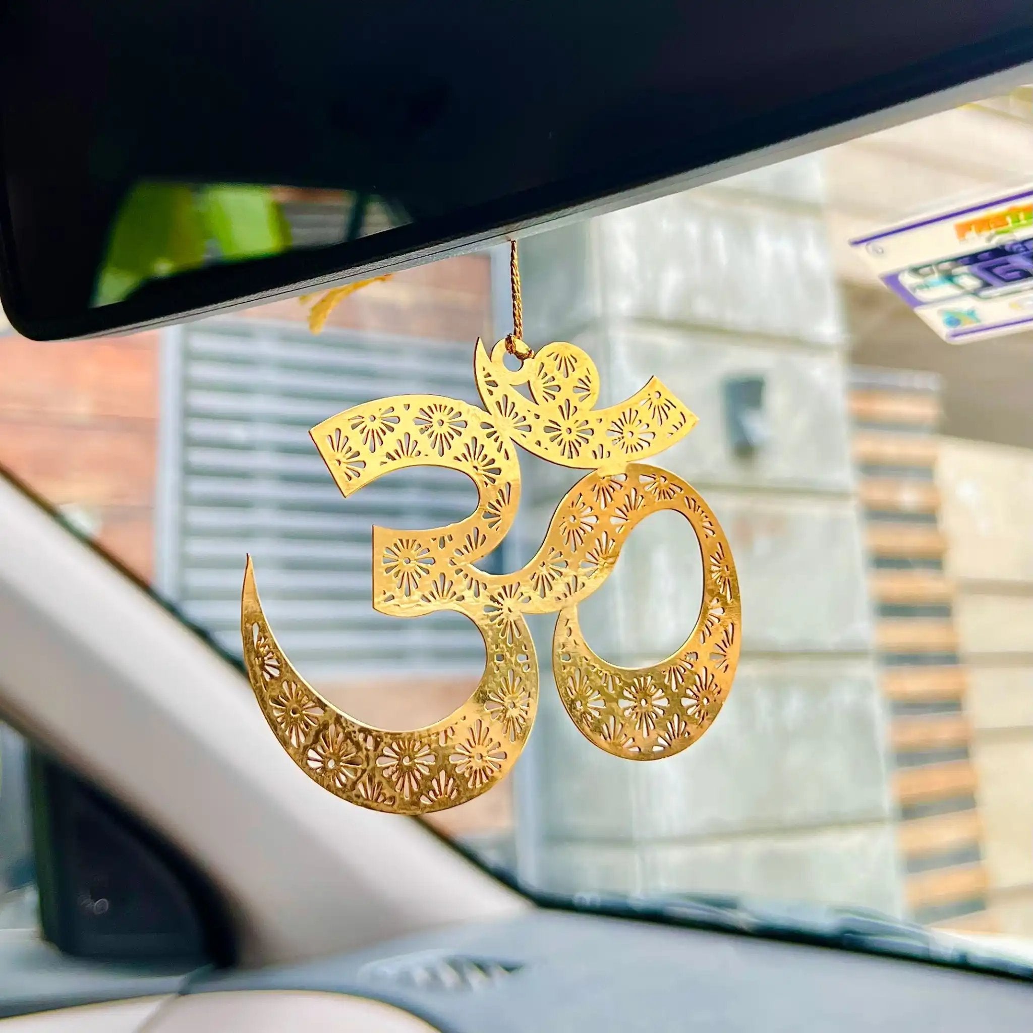 OM Harmony A beautifully crafted accessory, perfect for adding blessings and grace to your car's dashboard, serving as a decorative centerpiece on your table Hindustanwale OM Harmony